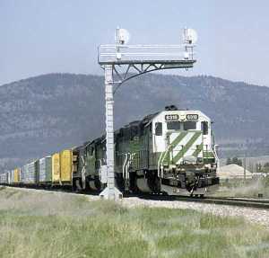 Burlington Northern train symbol 120 Plains, MT