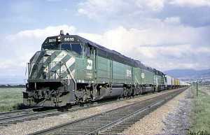 Burlington Northern train symbol X05 at Tobin, MT